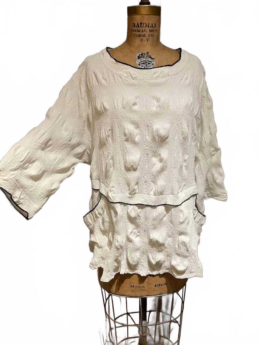 NEW MOONLIGHT women's long sleeves shirt dress in white